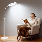 MediAcous Light Lamp 10000 Lux, Sun Light Lamp UV-Free with 5 Color Temperature & 5 Brightness Levels & Timer, Bright Light Floor lamp, Full Spectrum