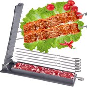 Kebab Maker Press with 5PCS Stainless Steel Kabob Skewers, Manual Kabob Mould Form Your Kofta Kebab Like a Traditional Chef, Barbecue Skewer Mold -