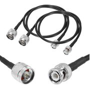 2Pcs Black RG58 N Type to BNC Cable 3ft, 50 Ohm Low Loss BNC Male to N Male Coax Extension Jumper Cable for Spectrum Analyzer Antenna, Ham Radio