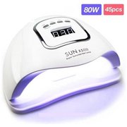 80 Watt UV LED lamp nagels - SUN X5 MAX - 45LED - Nagel - UV- LED lamp - wit - Nagellamp - Nail Dryer - Nagels - Salon - Lamp