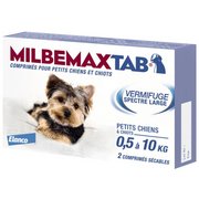 MilbemaxTab Chiots et Petits Chiens - 2 Comprimés